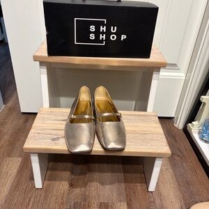 ShuShop Women's Shimmering Gold Loafers
